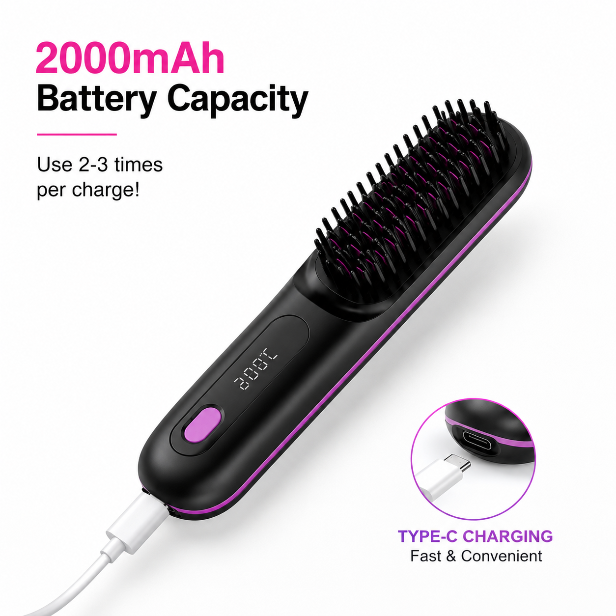 ZANOVA™ SilkySmooth Brush (Wireless Straightener)