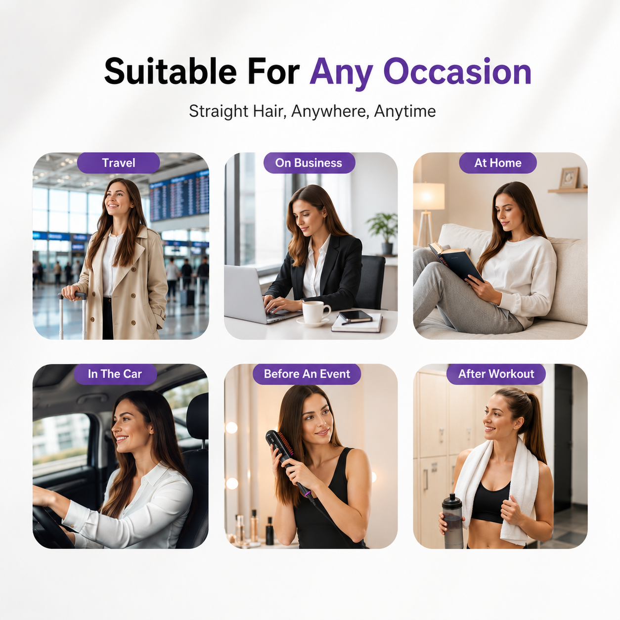 ZANOVA™ SilkySmooth Brush (Wireless Straightener)